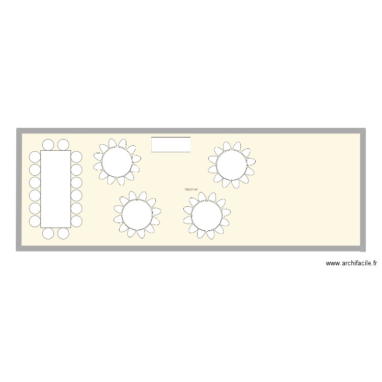 Plan D Day. Plan de 1 pièce et 108 m2