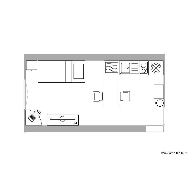 chambre val d'azur. Plan de 0 pièce et 0 m2