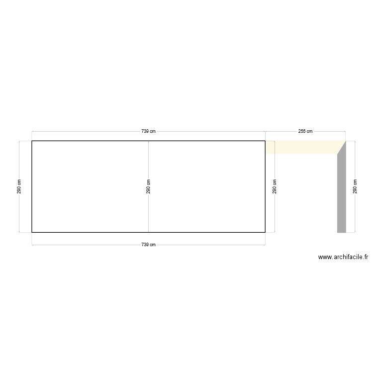 vue de derriere local. Plan de 0 pièce et 0 m2