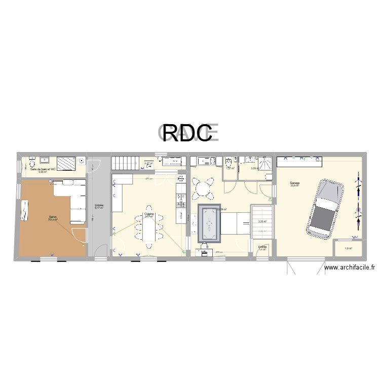 Maison Yohann et Aurélie meublé V4. Plan de 25 pièces et 384 m2