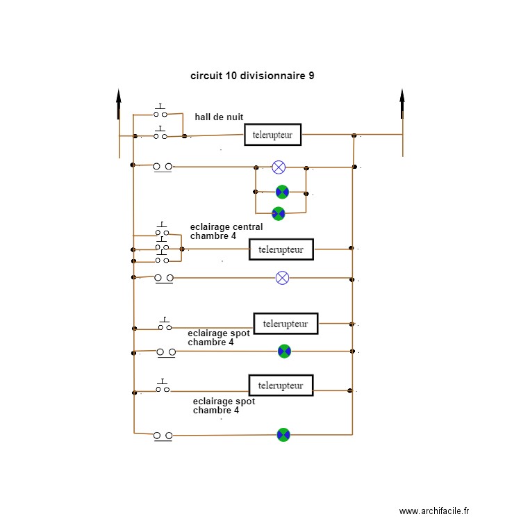 cabage télérupteurs étage 2. Plan de 0 pièce et 0 m2