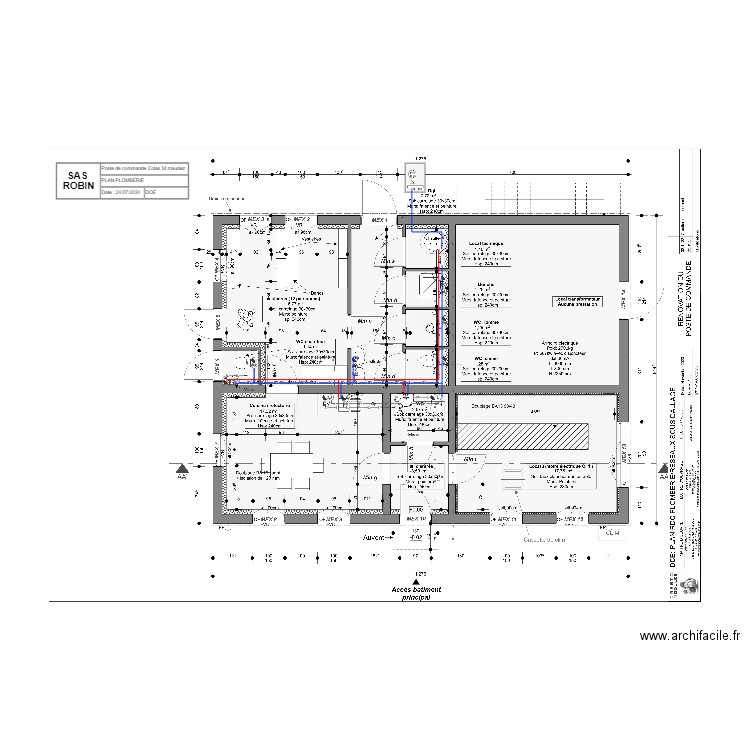 ROBIN_PLAN PLOMBERIE_RDC_DOE_COLAS ST MAUDEZ. Plan de 0 pièce et 0 m2