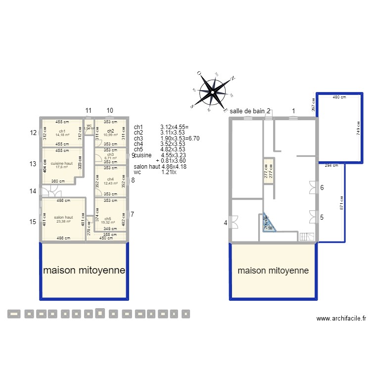 plan maison giraud. Plan de 27 pièces et 227 m2