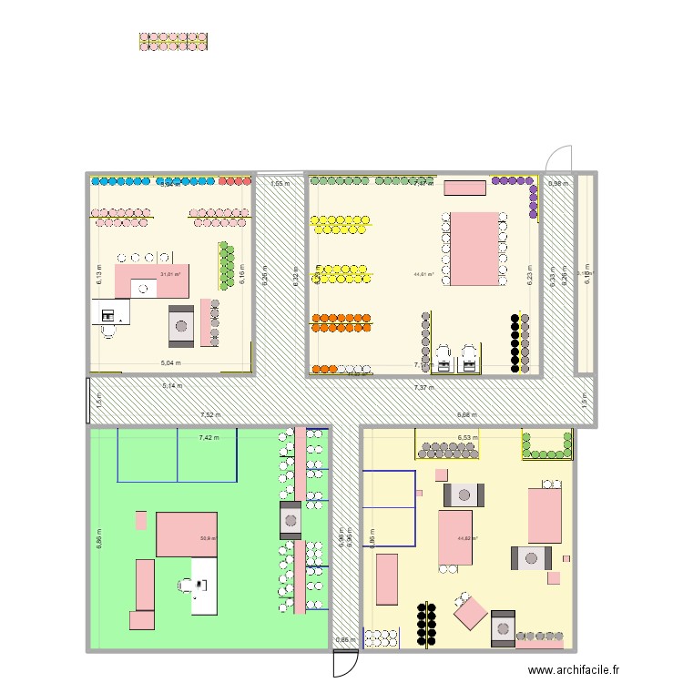 MBTO/ CORROSIF. Plan de 6 pièces et 219 m2