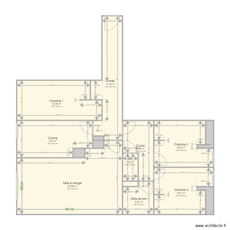 FONCIA EV B 44. Plan de 15 pièces et 94 m2