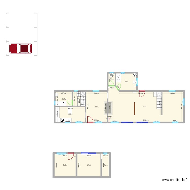 maison Normande  rénovation mars 2025 bis. Plan de 10 pièces et 143 m2