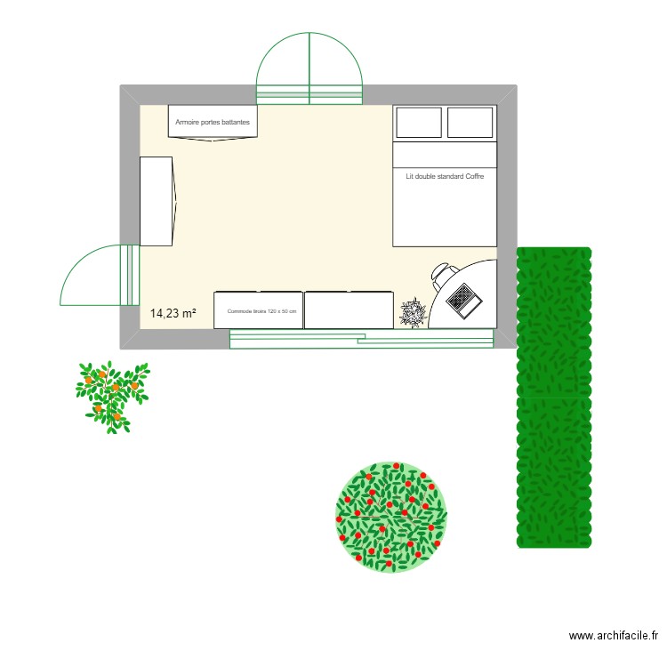 VERANDA. Plan de 1 pièce et 14 m2