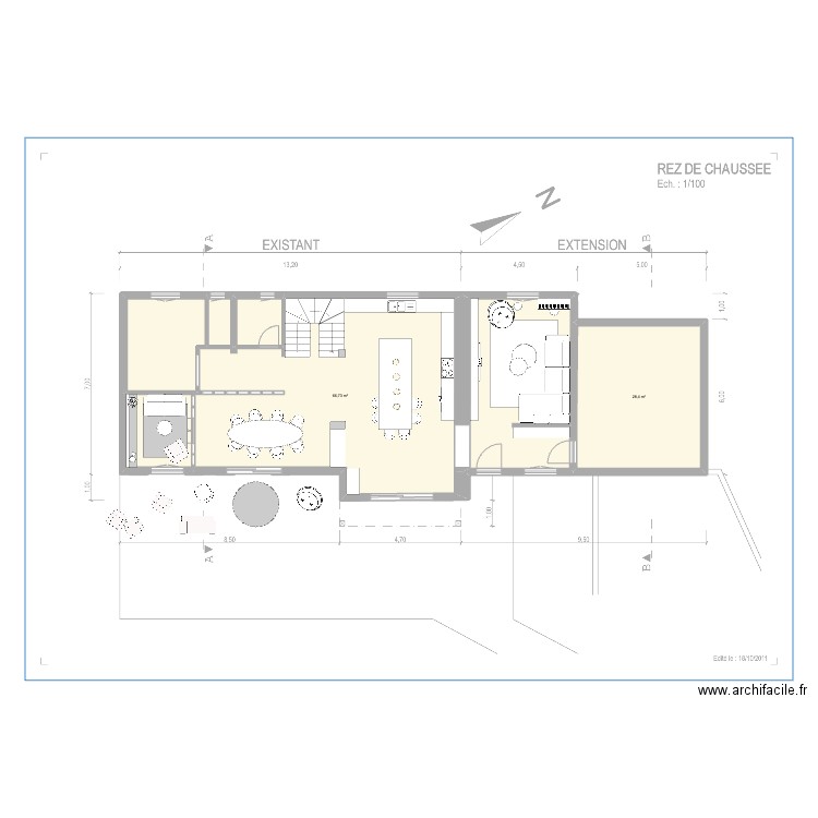 Seb & Myriam DAVID aménagement 3. Plan de 7 pièces et 146 m2