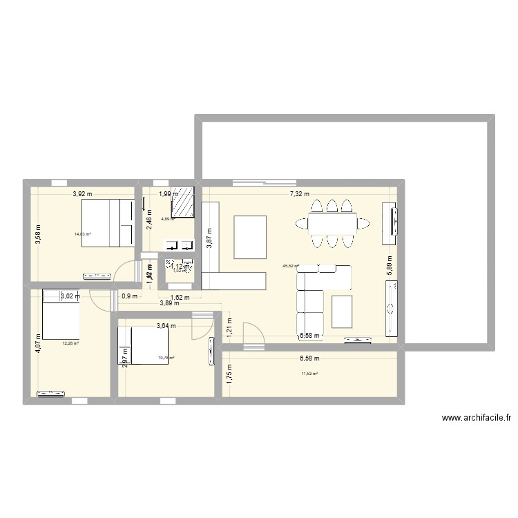 Maison sillans la cascade. Plan de 7 pièces et 100 m2