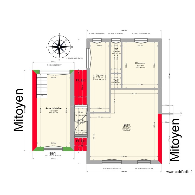 ML24015928 GUITARD. Plan de 21 pièces et 171 m2