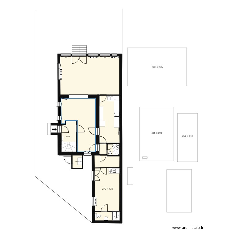 Saint Cyr 2. Plan de 6 pièces et 87 m2