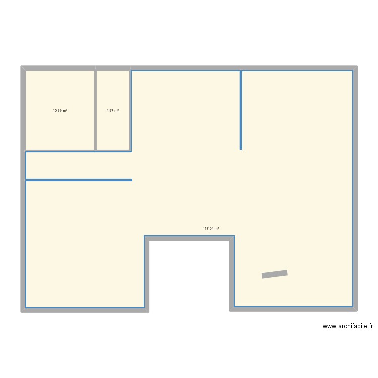 Vu y y yvyvy. Plan de 3 pièces et 132 m2