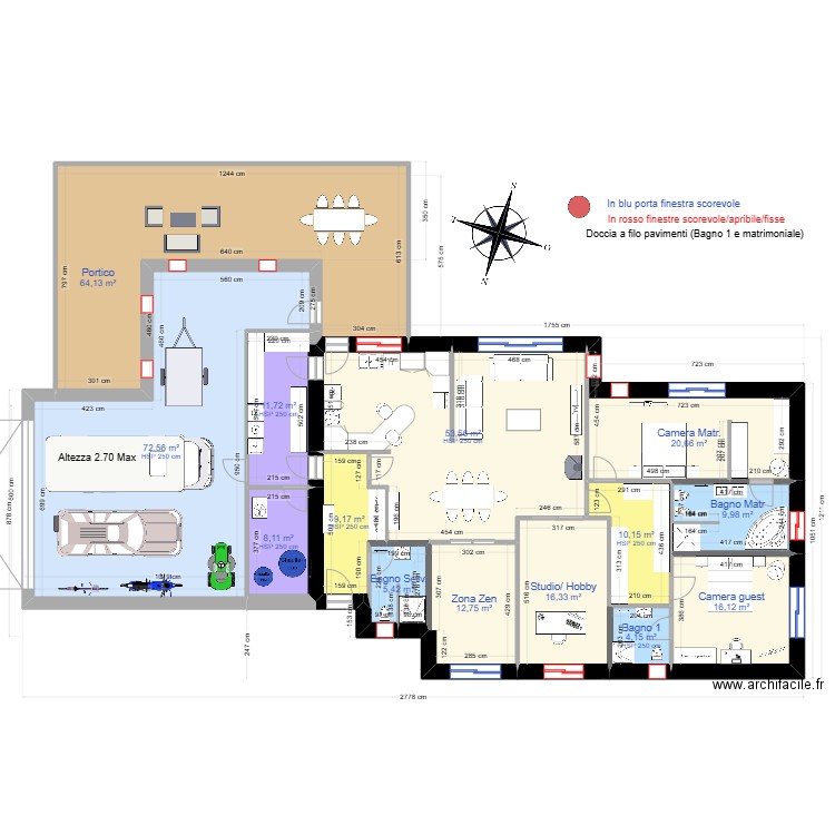 Angera_9f. Plan de 14 pièces et 315 m2