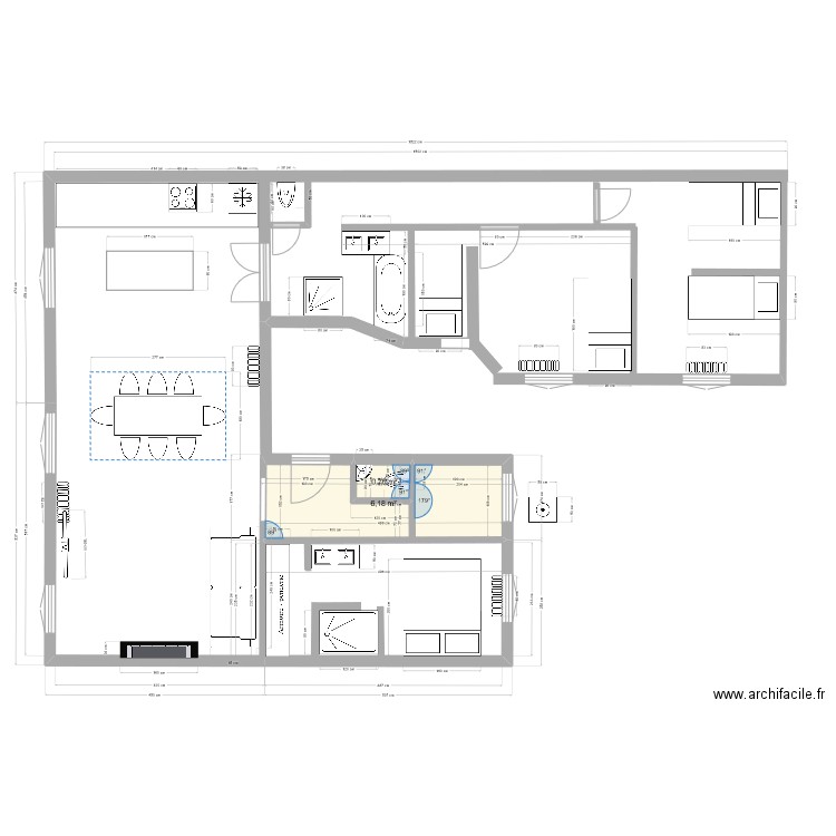 épinettes 2. Plan de 3 pièces et 6 m2