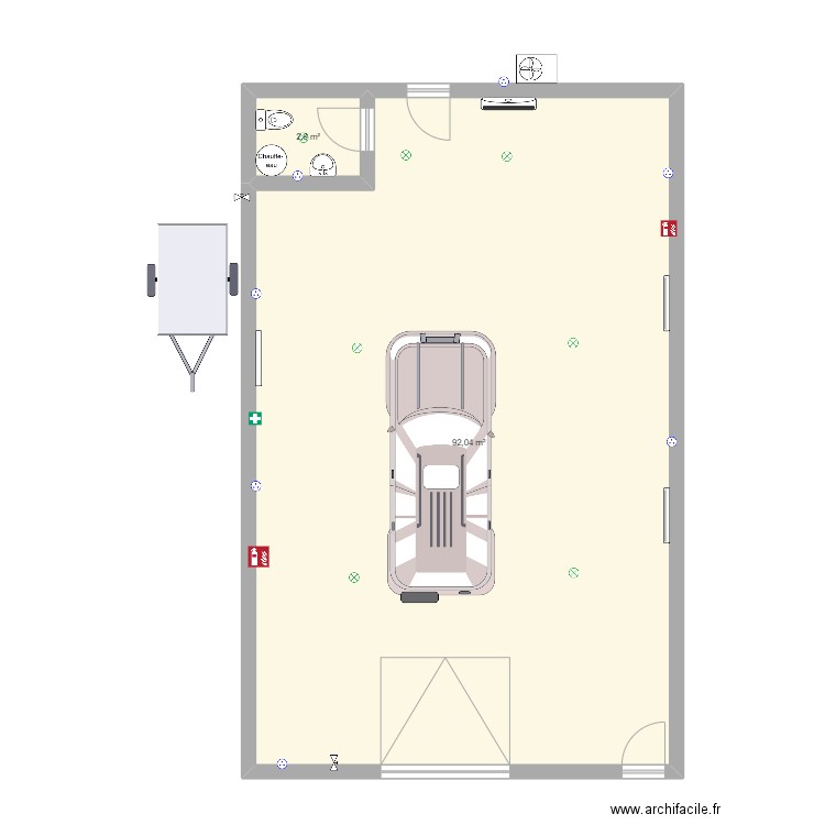 garage 1. Plan de 4 pièces et 106 m2