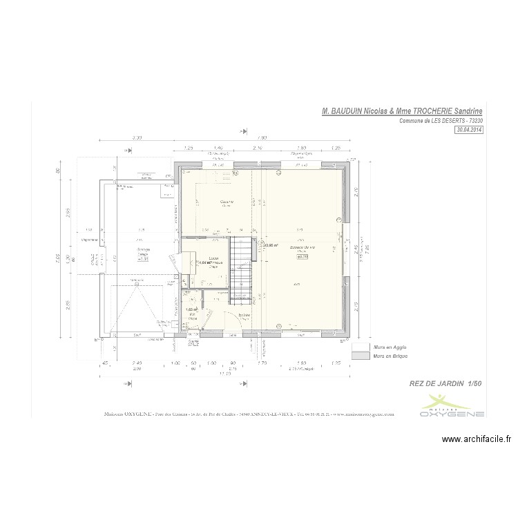 NewDeserts. Plan de 3 pièces et 50 m2