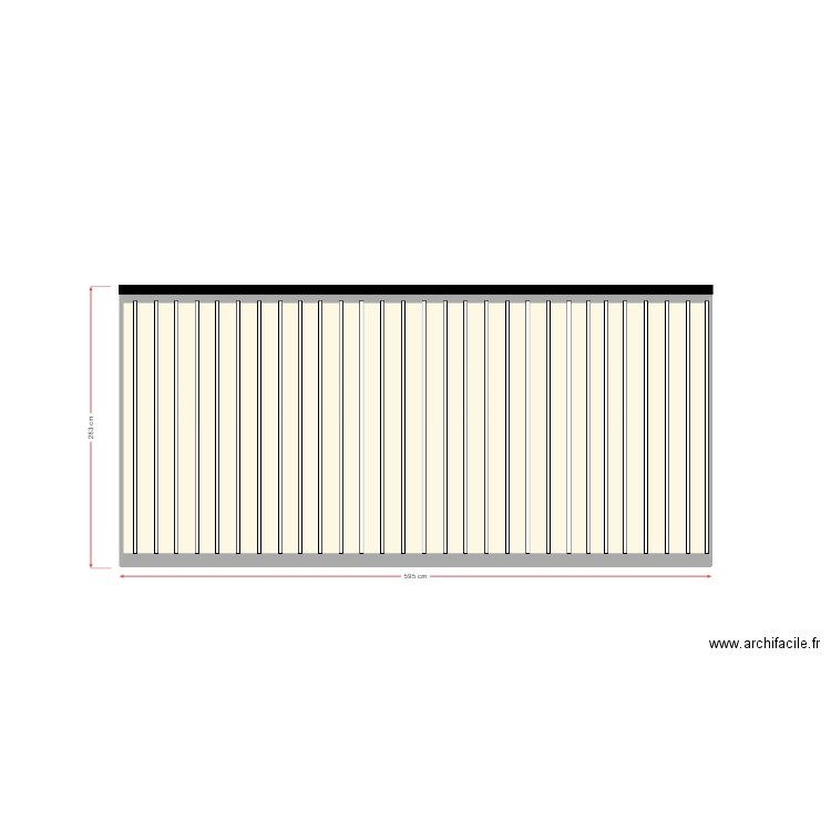 cabanon pelletier face arrière. Plan de 1 pièce et 15 m2