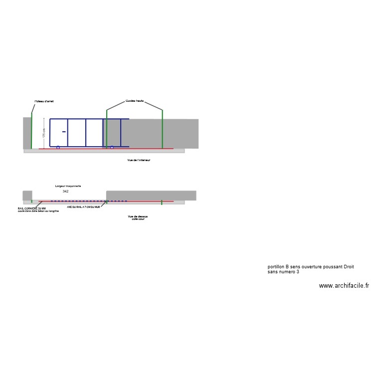 plan pose rail 17. Plan de 0 pièce et 0 m2