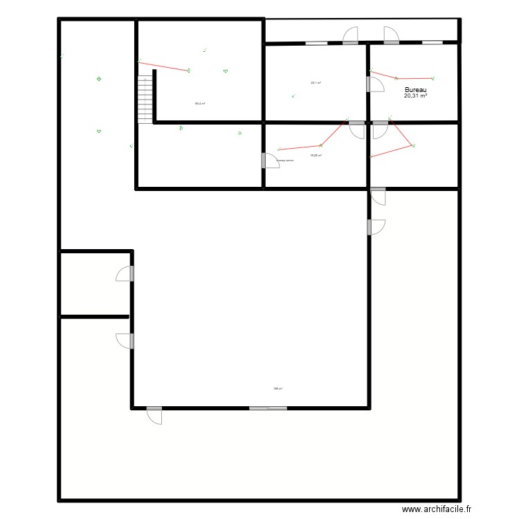 MORIMAR CRECHE. Plan de 5 pièces et 318 m2