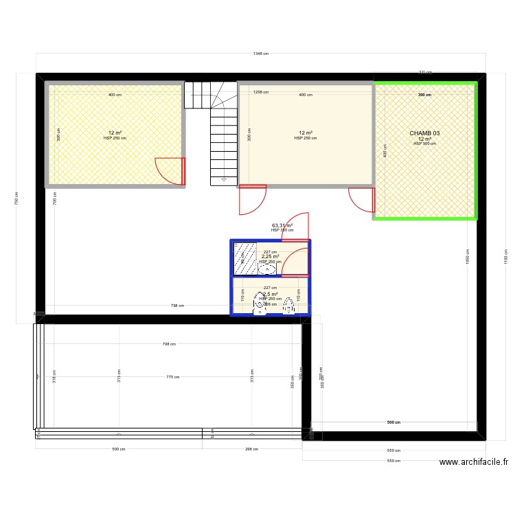 maison camp  27 12 24. Plan de 6 pièces et 149 m2