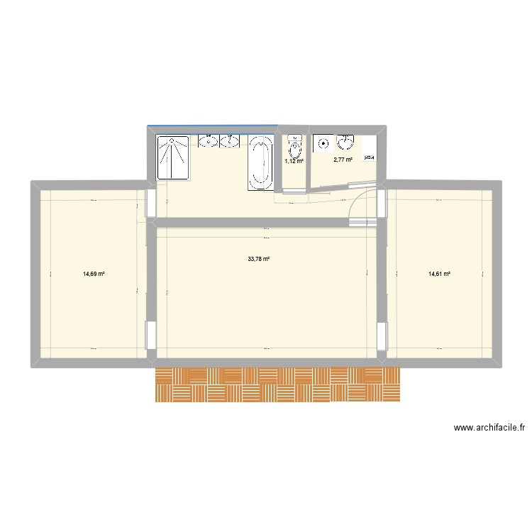 maison A & J. Plan de 5 pièces et 67 m2