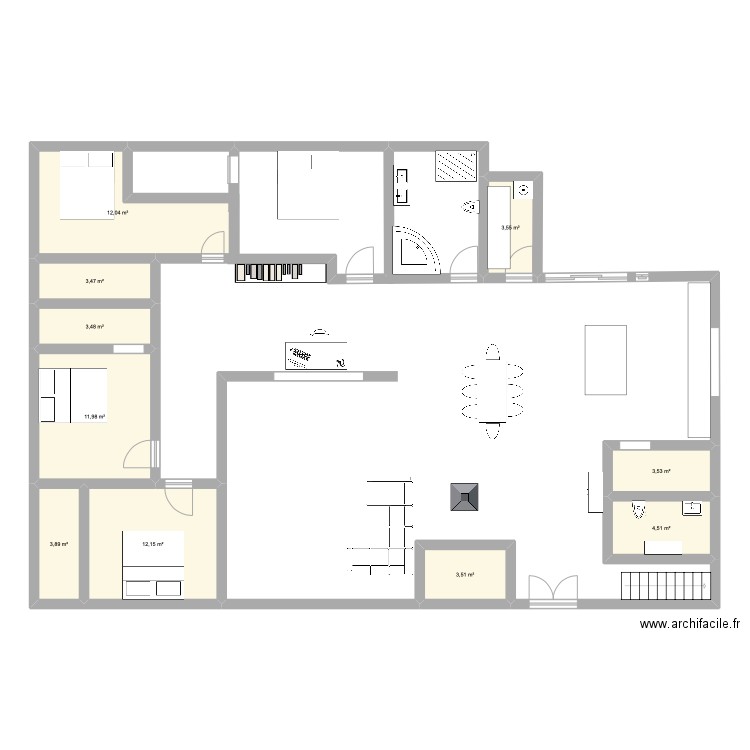 Futur home . Plan de 10 pièces et 62 m2