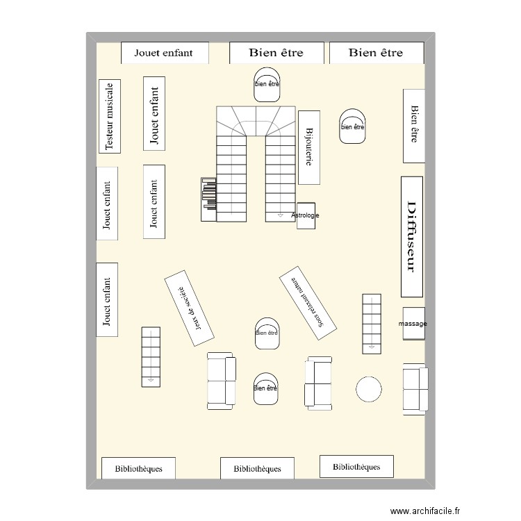 etage 2. Plan de 1 pièce et 105 m2