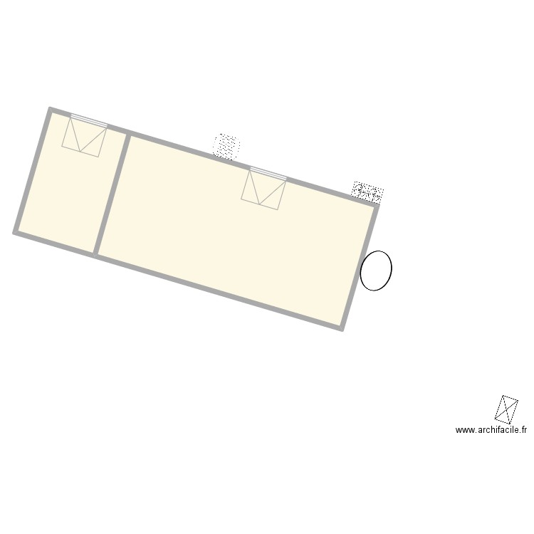 LU047 Atelier Chambre froide 5. Plan de 1 pièce et 180 m2