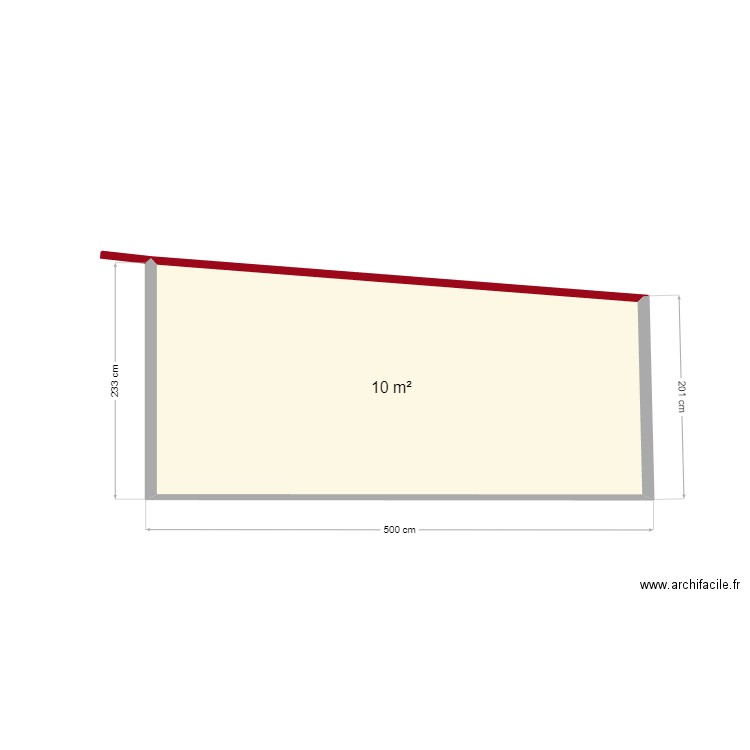 cabane verte. Plan de 1 pièce et 10 m2