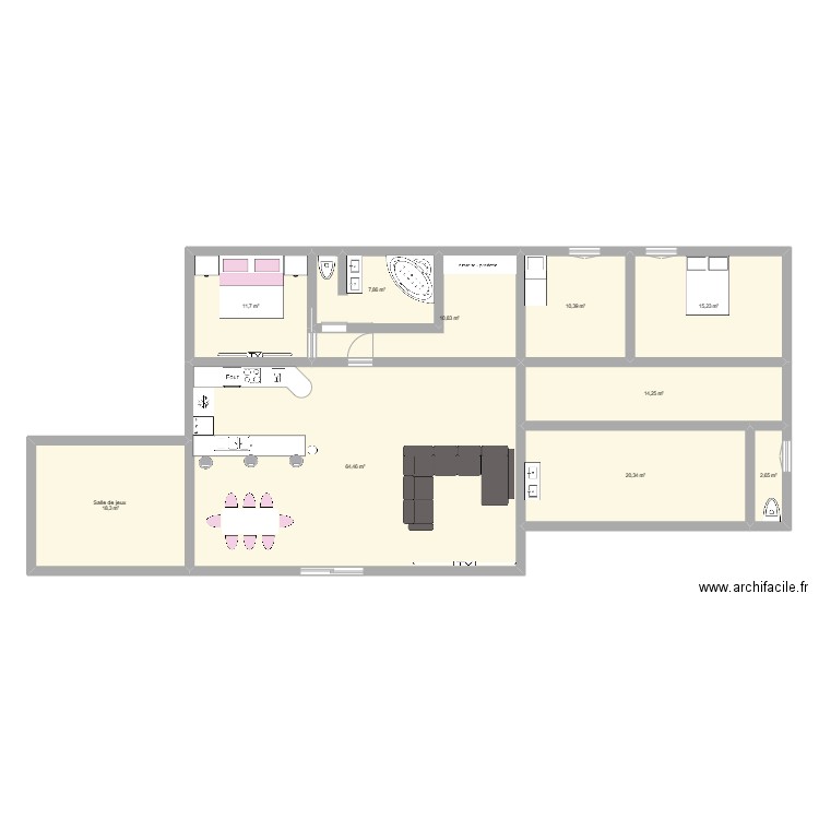 Dream House. Plan de 10 pièces et 176 m2