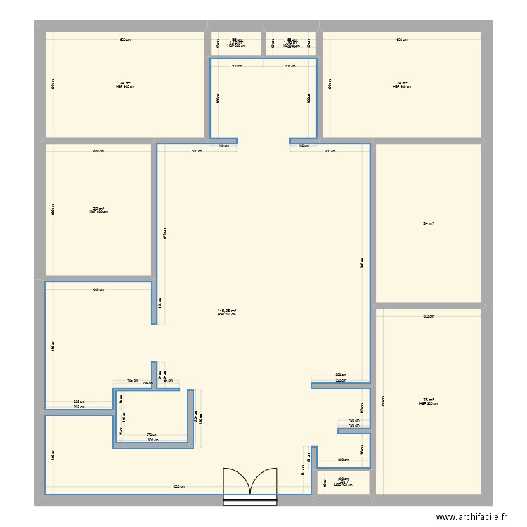 MED. Plan de 9 pièces et 271 m2