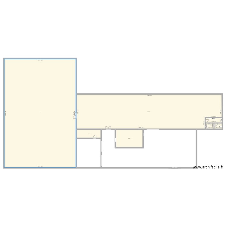 Plan atelier Battaillard. Plan de 5 pièces et 1013 m2