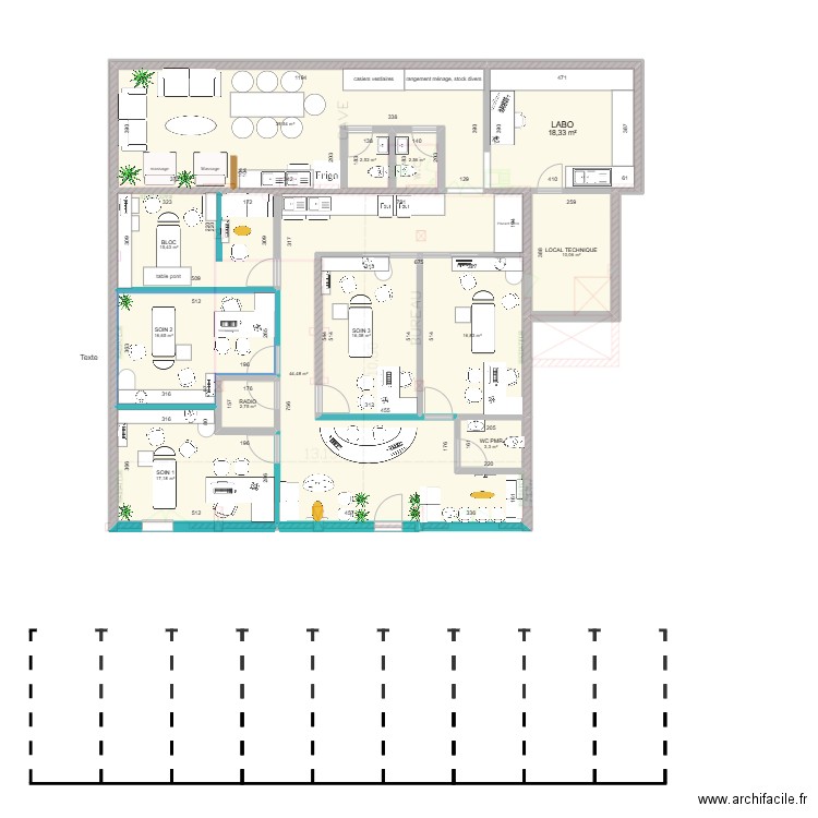 bigcab V2. Plan de 13 pièces et 206 m2