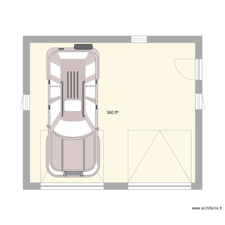 Garage. Plan de 1 pièce et 33 m2