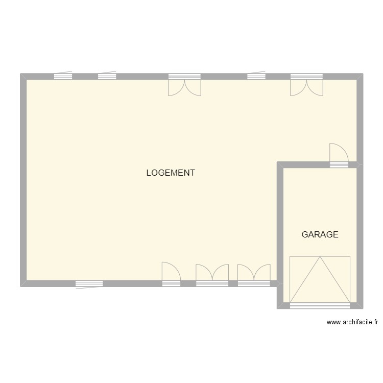 HENRY. Plan de 2 pièces et 125 m2