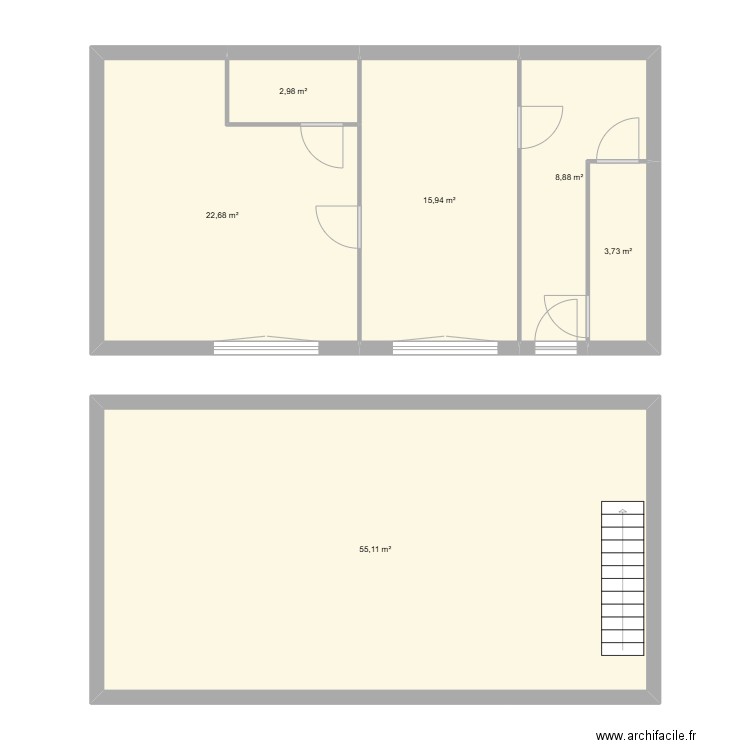 Garage Sacq. Plan de 6 pièces et 109 m2