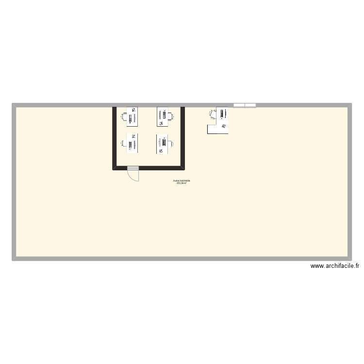 GRETA. Plan de 1 pièce et 253 m2