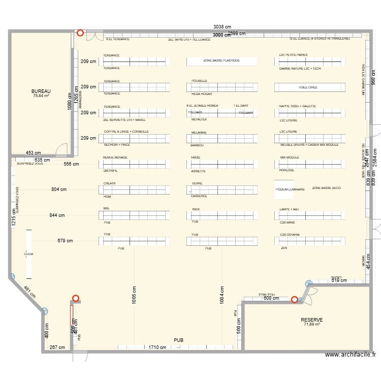 lozanne. Plan de 3 pièces et 1142 m2