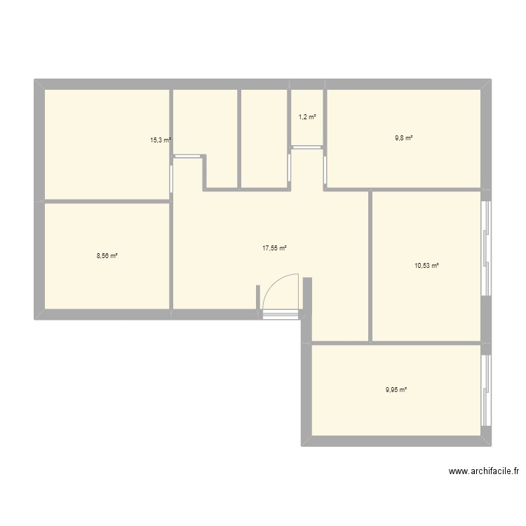 BRON TAN 1. Plan de 7 pièces et 73 m2