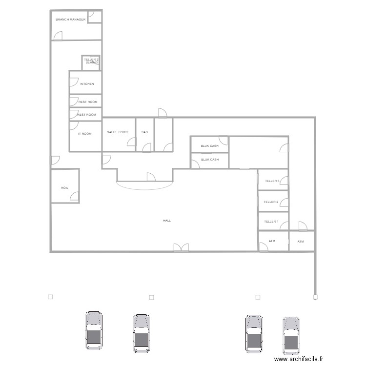 BAMENDA. Plan de 21 pièces et 360 m2