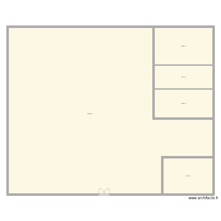 Mercatique. Plan de 5 pièces et 596 m2