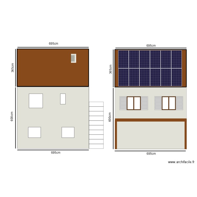 Debart PLAN. Plan de 2 pièces et 50 m2