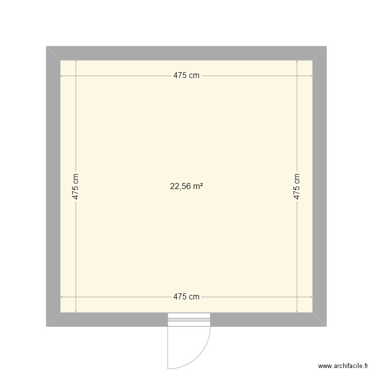 MDM_sejour. Plan de 1 pièce et 23 m2