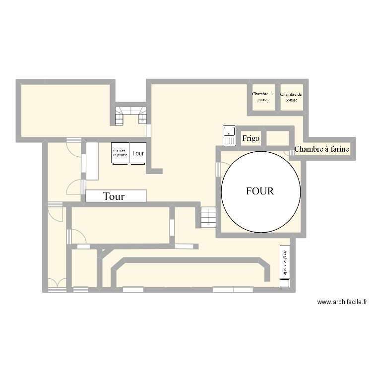 shema boulangerie arthur. Plan de 10 pièces et 132 m2