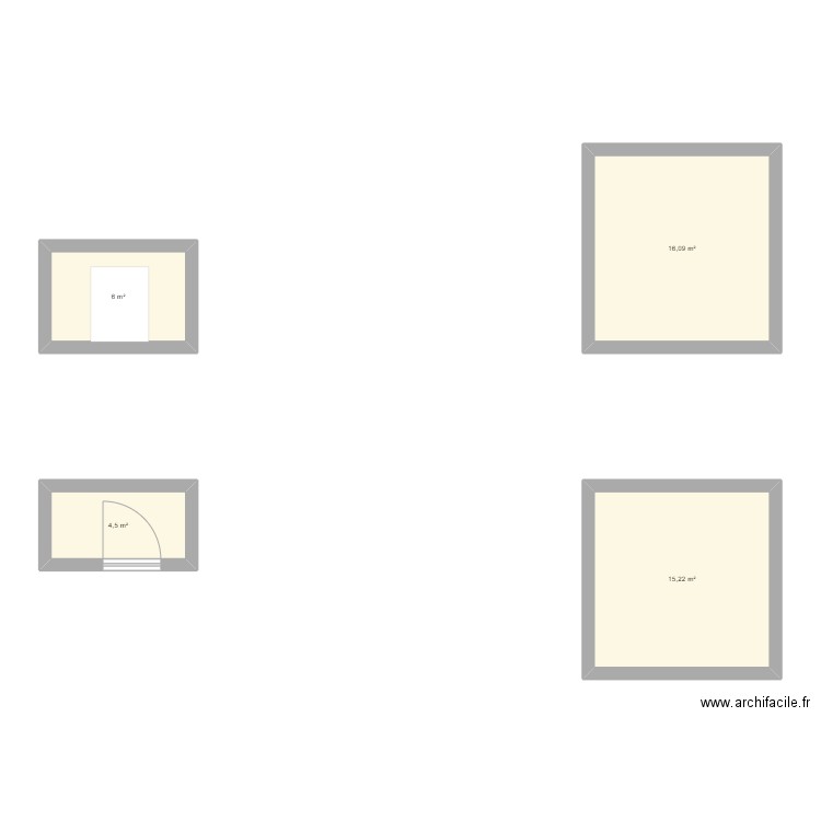 abri jardin DP42. Plan de 4 pièces et 42 m2