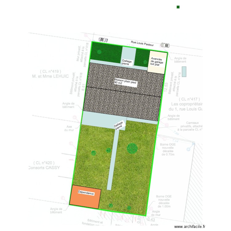 Plan de masse. Plan de 0 pièce et 0 m2