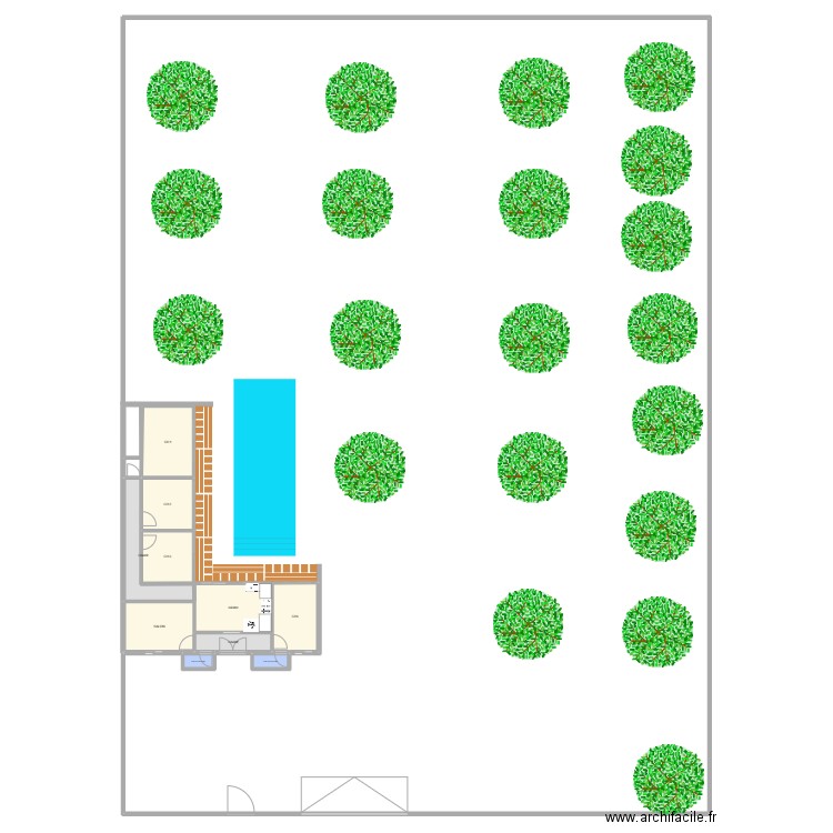 maison eddir. Plan de 10 pièces et 75 m2