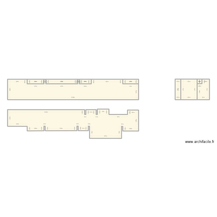 Couloir metro. Plan de 10 pièces et 106 m2