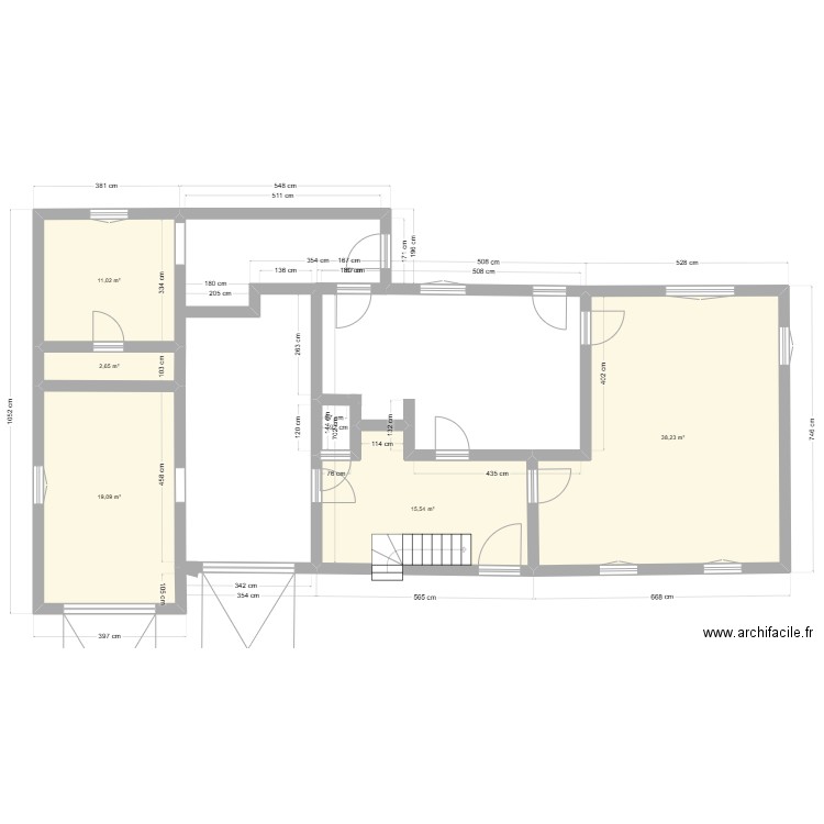 CB71 rez. Plan de 5 pièces et 87 m2