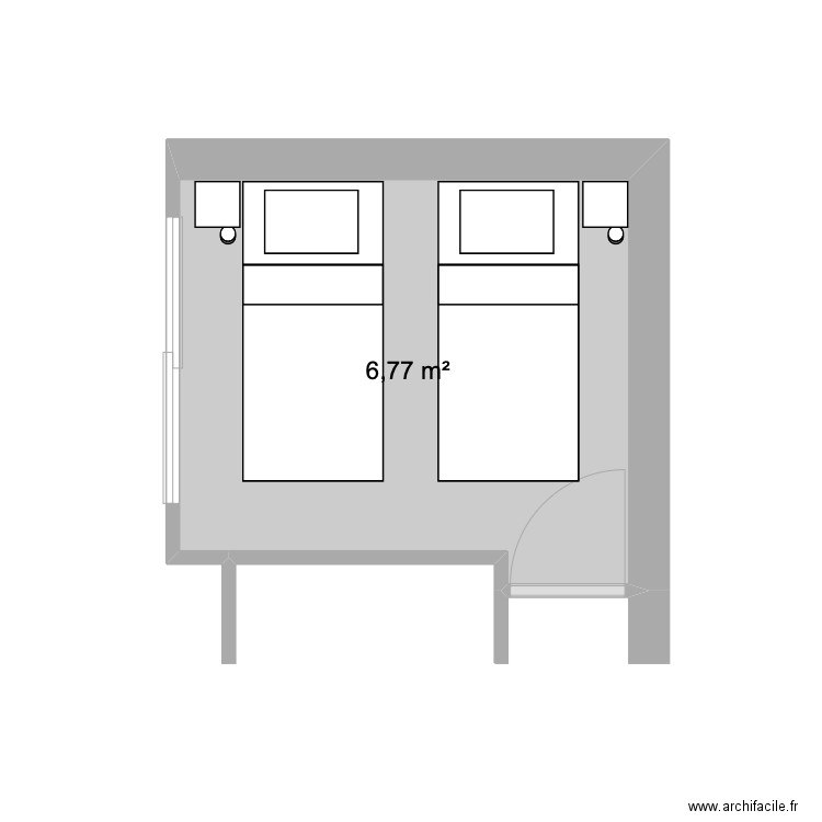 K4 SANTA LINA. Plan de 1 pièce et 7 m2